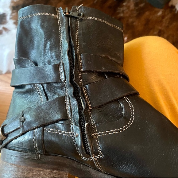 PAKROS Italy Rugged Moto Boots. Black Leather with Cool Metal Chain  EU 41 🇮🇹 - Picture 8 of 15